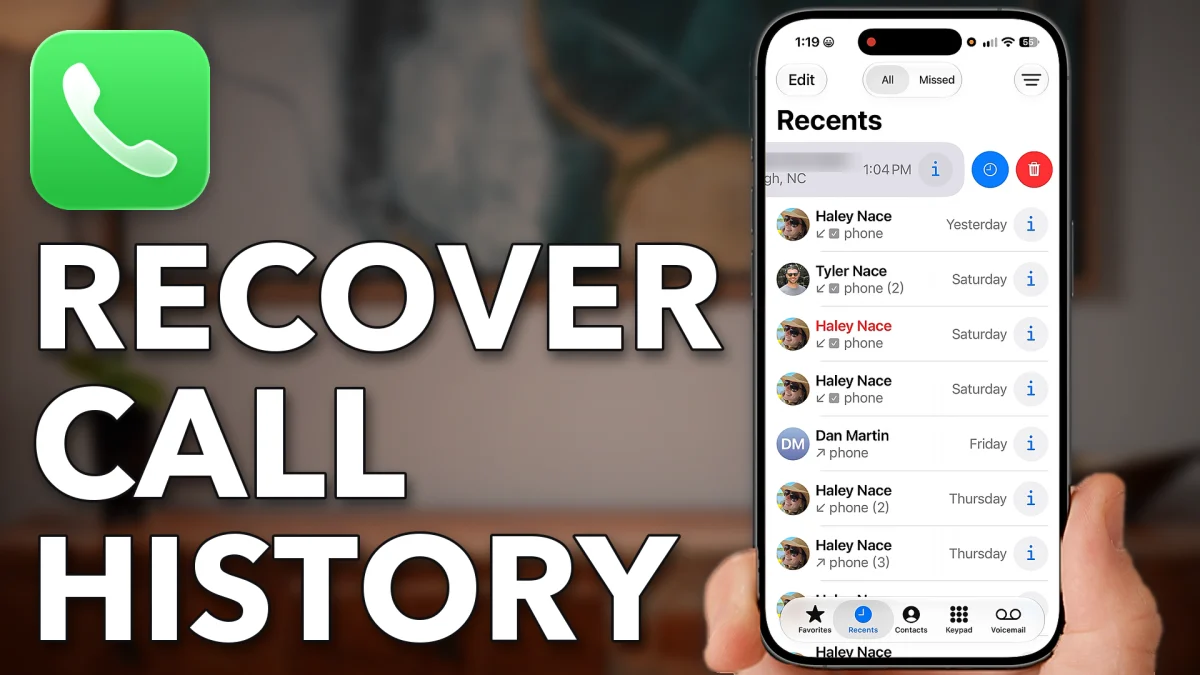 How To Recover Deleted Call History iPhone